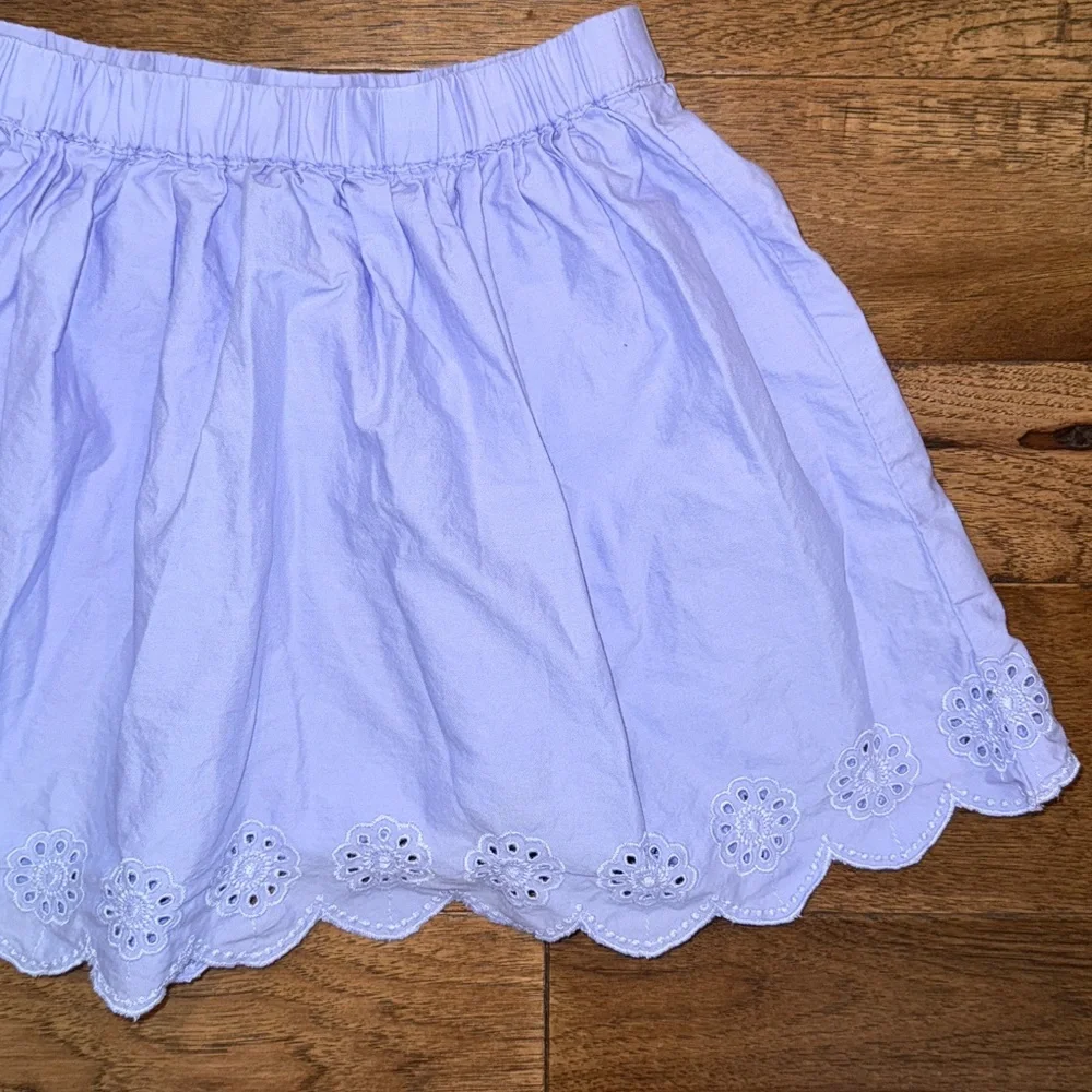 GAP KIDS Girls Purple Eyelet Border Skirt - Size M (8) - 100% Cotton